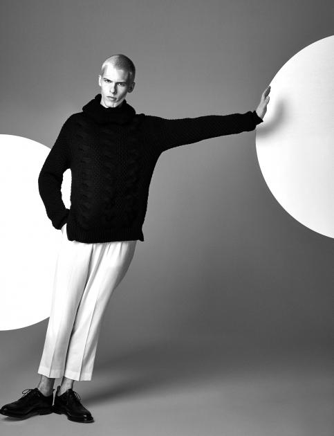 Walter Chin Amazing Magazine Male Model Black and White