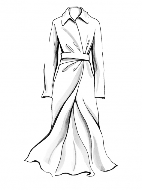 Lily Qian Fashion Illustrator Coat Net-a-Porter