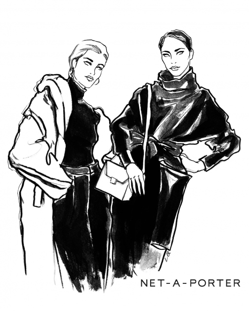 Lily Qian Fashion Illustrator Models Net-a-Porter
