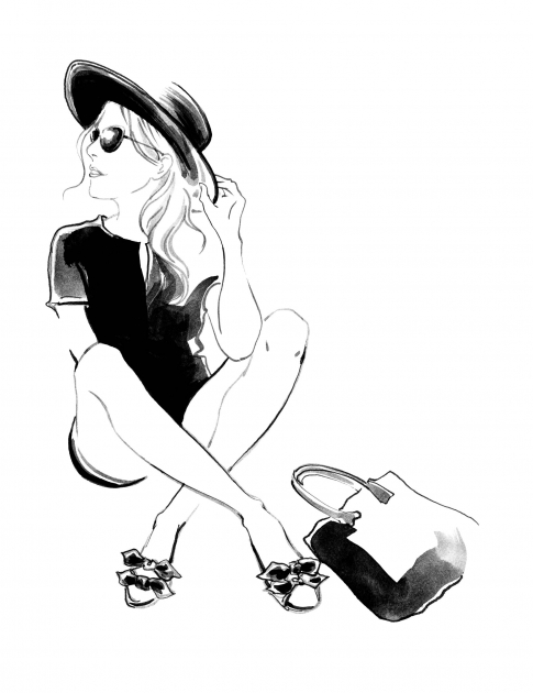 Lily Qian Fashion Illustrator Model Net-a-Porter