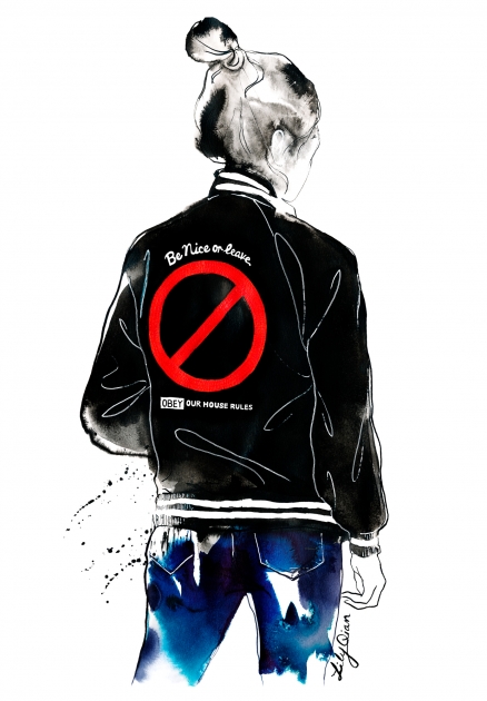 Lily Qian Fashion Illustrator Obey American Two Shot