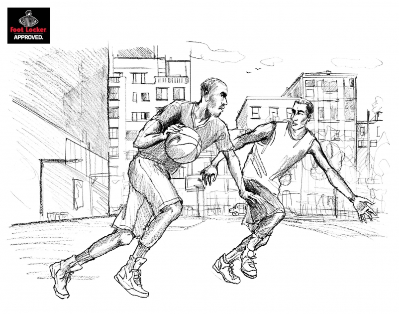 Lily Qian Illustrator NYC Footlocker Sport drawing lifestyle