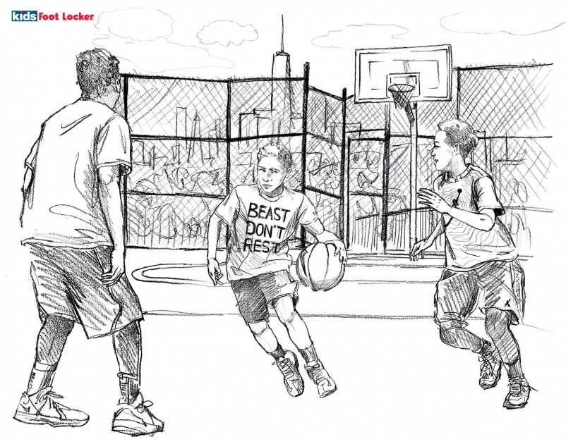 Lily Qian Illustrator NYC Footlocker Sport Kids drawing lifestyle