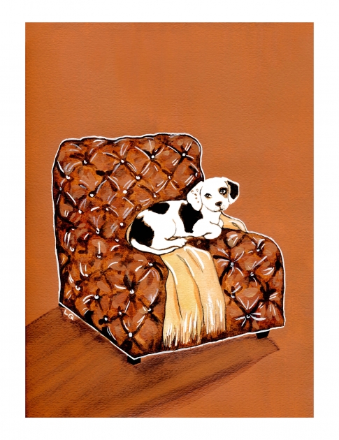 Lily Qian Illustrator NYC dog drawing color drawing