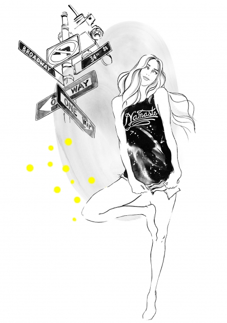 Lily Qian Fashion Illustration NYC Footlocker Six:02 drawing