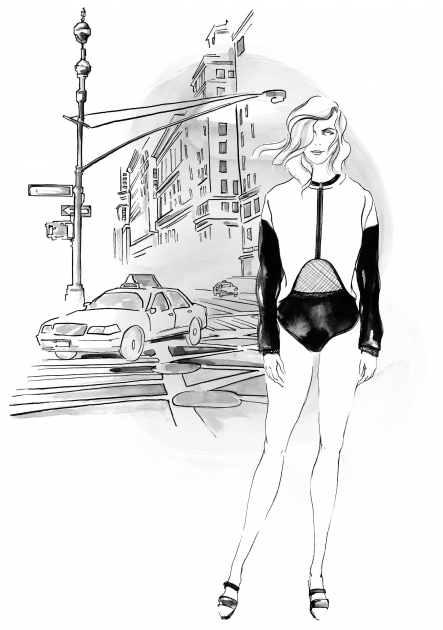 Lily Qian Fashion Illustration NYC Footlocker Six:02 drawing