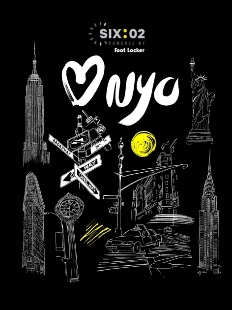 Lily Qian Fashion Illustration NYC Footlocker Six:02 drawing