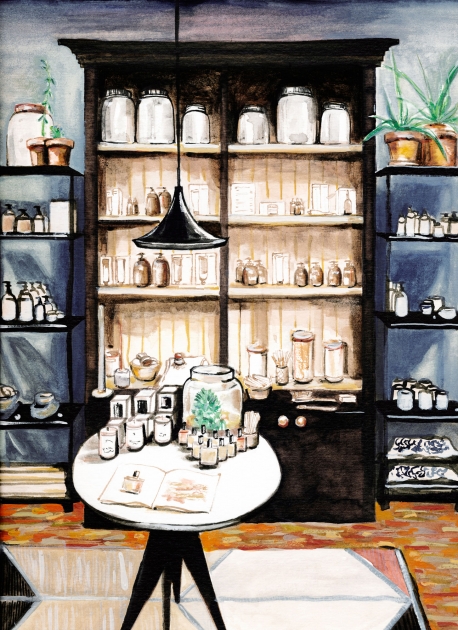 Lily Qian Illustrator NCY Travel Upstate Lifestyle Menu drawing 