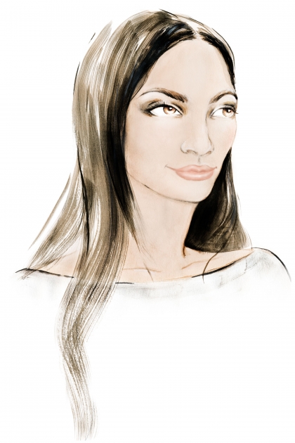 Lily Qian Illustrator NYC Aperse Beauty Portrait Illustration