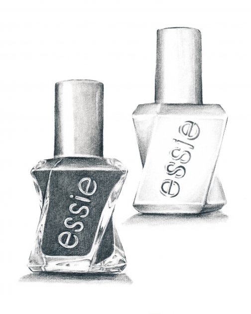 Lily Qian Illustrator NYC Essie Nail Polish pencil Illustration