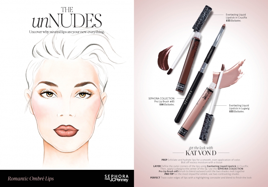 Lily Qian Illustrator NYC Sephora Beauty Portrait Cosmetic Illustration