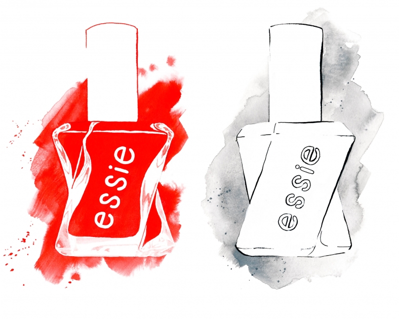 Lily Qian Illustrator NYC Essie Nail Polish Color Illustration