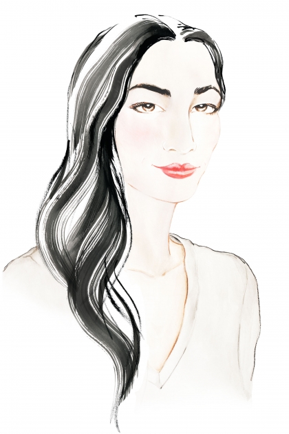 Lily Qian Illustrator NYC Aperse Beauty Portrait Illustration