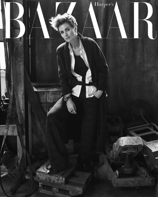 Andreas Ortner Photographer NYC Cover Harpers Bazaar black and white actress