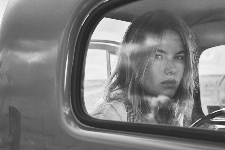 Mango OnLocation Camille Rowe Car black & white by Hunter & Gatti