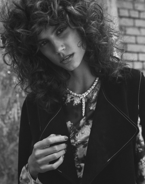 NYC fashion photographer director Hunter and Gatti Vogue Mexico Antonina Petkovic close up black and white