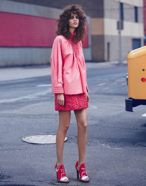 NYC fashion photographer director Hunter and Gatti Vogue Mexico Antonina Petkovic pink shirt