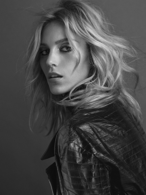 NYC fashion photographer director Hunter and Gatti Vogue Portugal Anja Rubik black and white