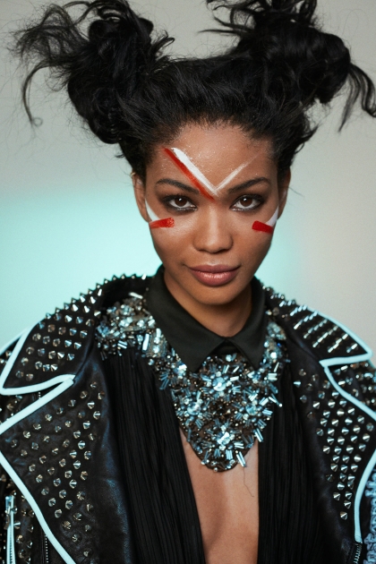 NYC fashion photographer director Hunter and Gatti D'Scene Magazine Chanel Iman Close up