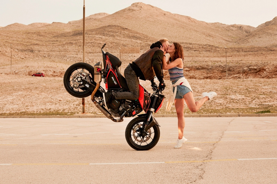 Photographer New York Sven Jacobsen Deichmann Campaign Croatia Motorbike kiss