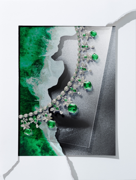 Still Life Photographer Armin Zogbaum Chopard Jewelry Collage Necklace Green