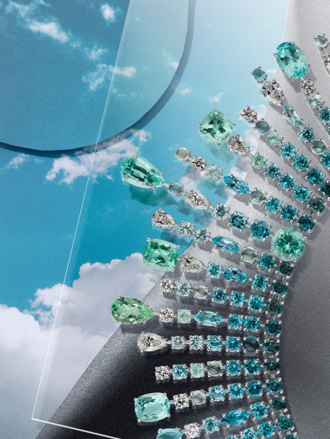 Still Life Photographer Armin Zogbaum Chopard Jewelry Collage Necklace Skyblue Crop