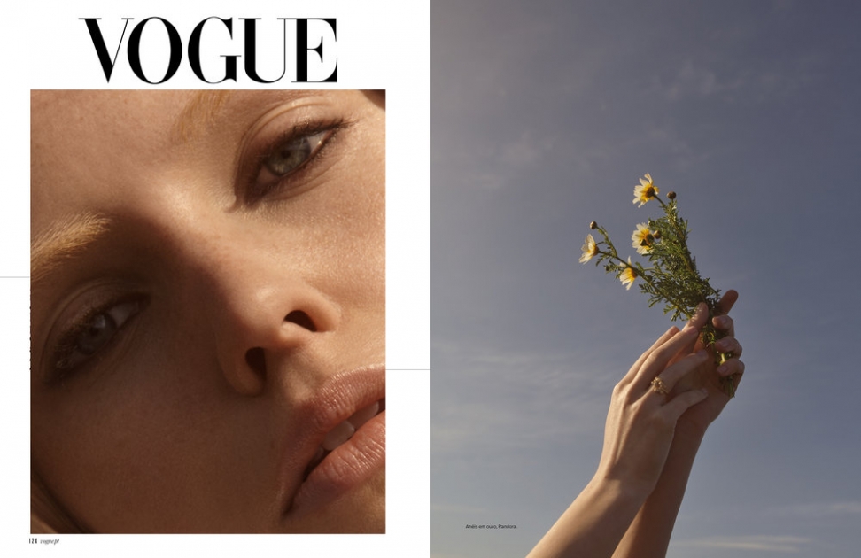 Fashion Photographer NYC Andreas Ortner Vogue Portugal Double Page Flowers Beauty 