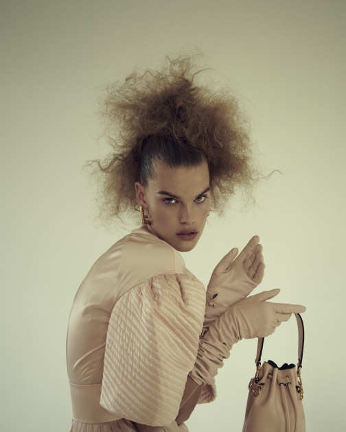 Fashion Photographer Andreas Ortner Fendi x Dolcevita Gloves Pink Fashion Women