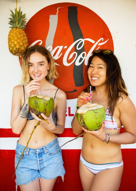Photographer New York Nina Choi Girls Drinking Coconut Water CocaCola Lifestyle
