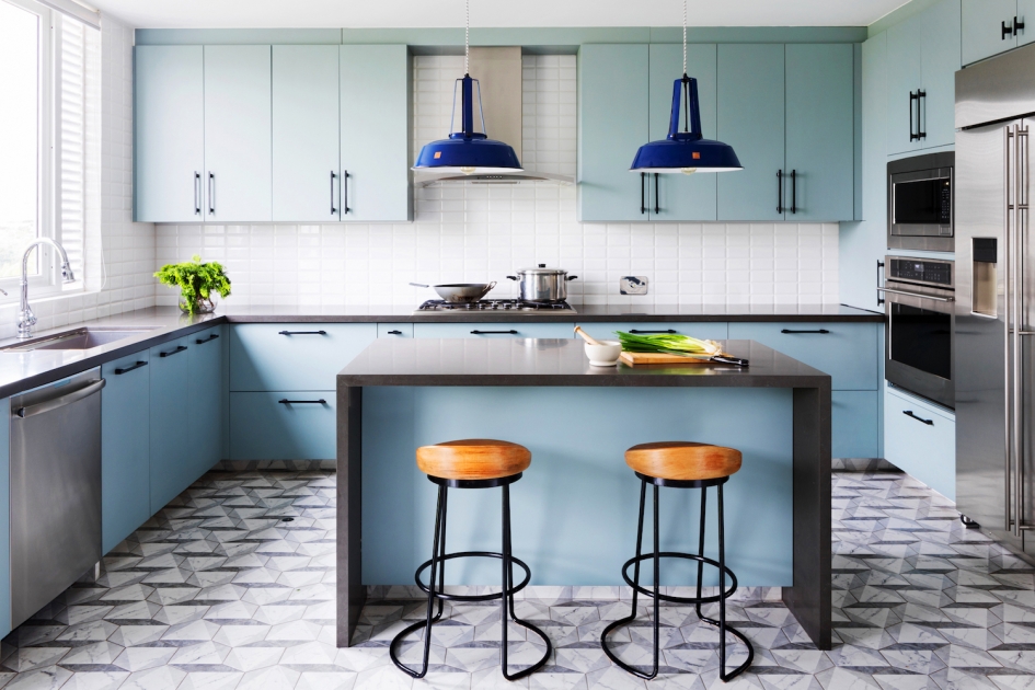Photographer Nina Choi Architecture Light Blue Kitchen Interior Design