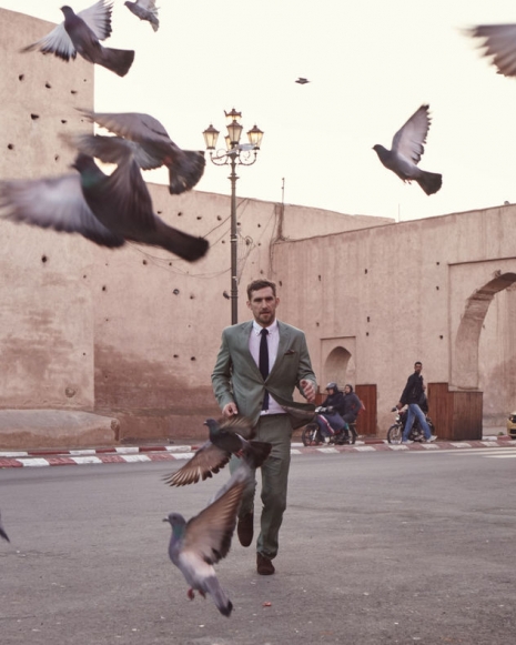 Fashion Photographer Director NYC Andreas Ortner Peek & Cloppenburg Fashion Men Running Pigeons
