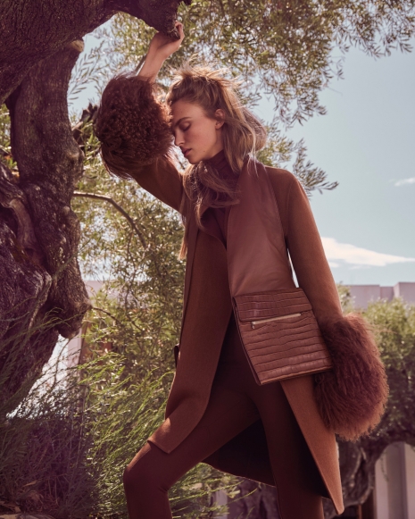 Fashion Photographer Director NYC Andreas Ortner Editorial Elle Germany Beige Standing Tree Fashion Women