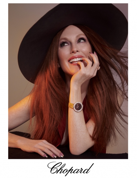 Fashion Photographen Andreas Ortner Chopard Julianne Moore Hat Watch Logo Fashion Advertising photographen Andreas Ortner Chopard Julianne Moore Sunglasses Logo Fashion Advertising