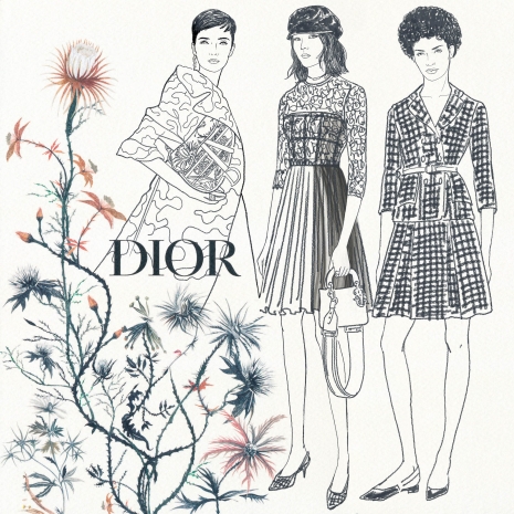 Lily Qian Illustrator Christian Dior International Womens Day Fashion 
