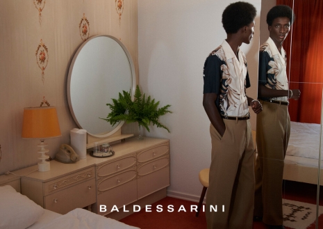 Fashion photographer Andreas Ortner Baldessarini Looking in the Mirror