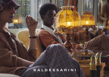 Andreas Ortner Baldessarini Sitting on the Sofa Sideways Fashion Advertising