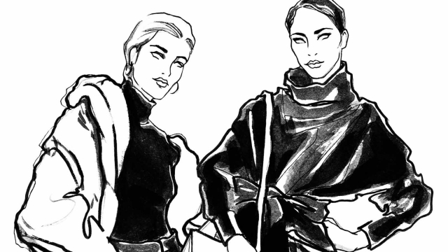 Lily Qian Illustrator Ink drawing for Net-a-Porter