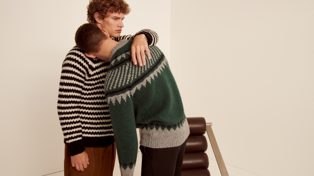 Fashion Photographer Andreas Ortner Stylebop September Campaign Two Boys Hugging Fashion Advertising