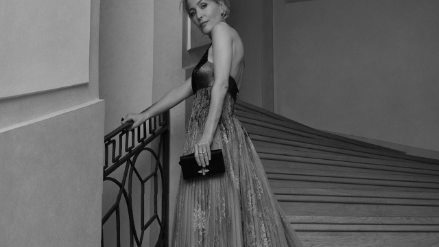 Photographer Andreas Ortner Gillian Andersson DIOR Standing on Stairs Beauty