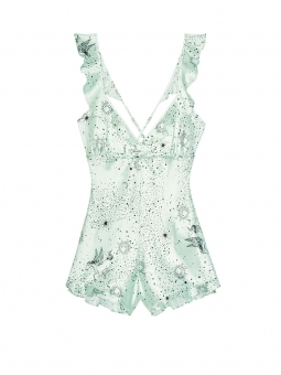Lily Qian Fashion Illustrator NYC Victoria Secret Textile Artworks Green Nightgown